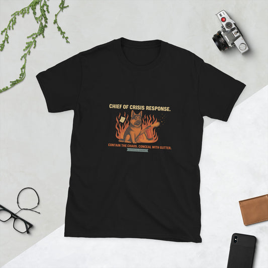 German shepherd tee – Chief of Crisis Response in satirical Cabinet style